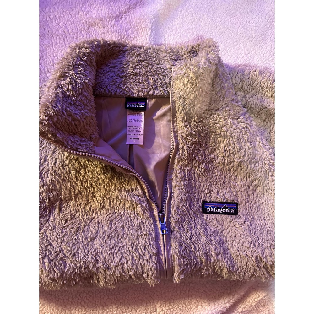 Patagonia Vests Womens SZ L Cream Full-Zip Fleece Street Wear Casual Polyester